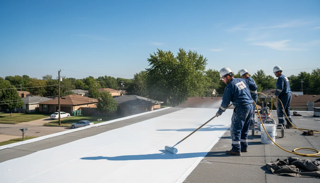 Commercial roof coating in Ebensburg, PA near me